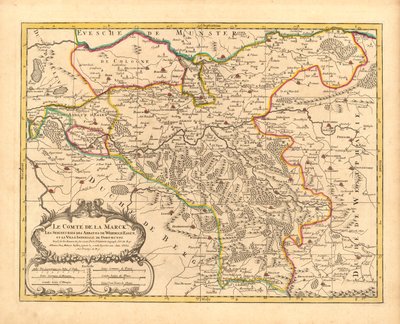 Mappa della Contea di Mark, 1681 da Nicolas Sanson